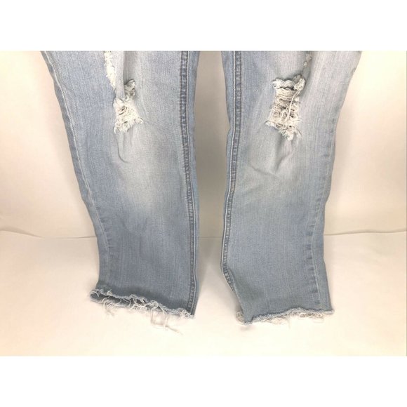 Mossimo Denim Ripped Jean Overalls Size S/P - Picture 4 of 9